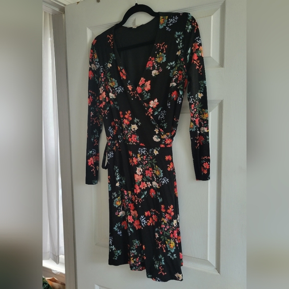 Loft Floral Wrap Dress - Picture 1 of 3